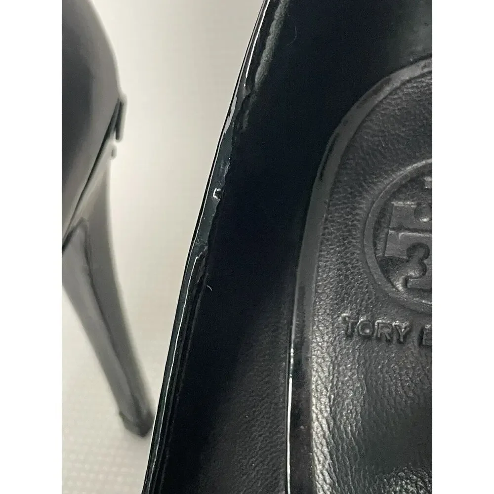 Tory Burch Jude Patent Leather Heels Black Size 10 Stiletto